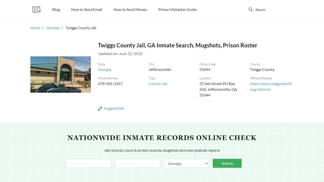 Twiggs County Jail, GA Inmate Search, Mugshots, Prison ...